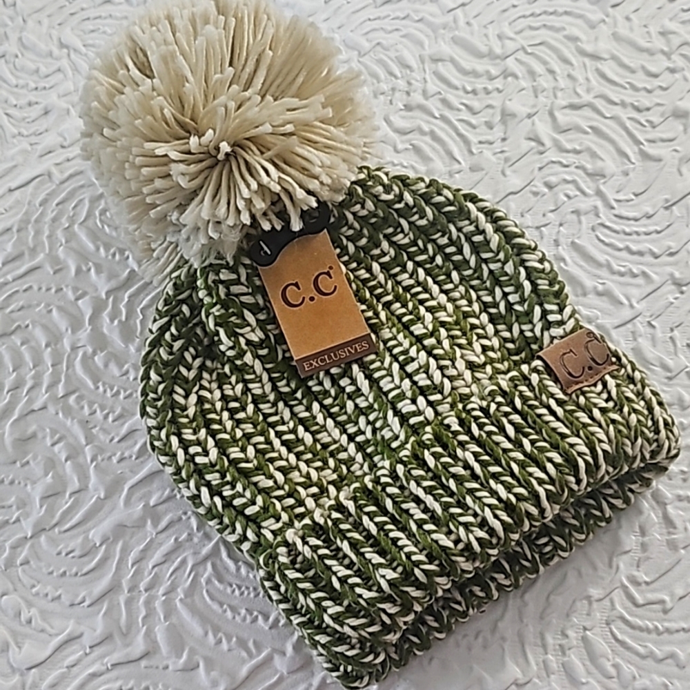 C.C Pom-pom knitted hat